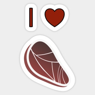 I Love Steak Sticker